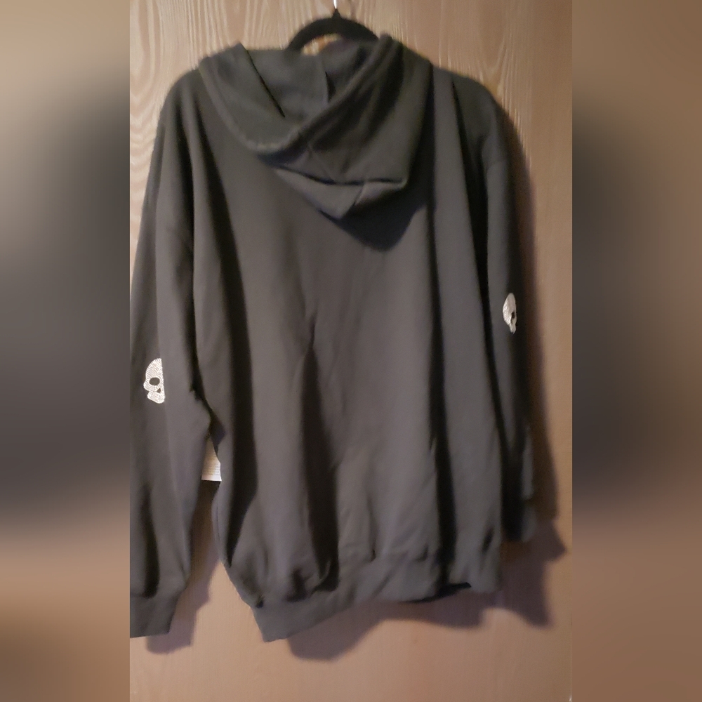 No Boundaries Black Wild At Heart Skull Hoodie - Picture 4 of 7